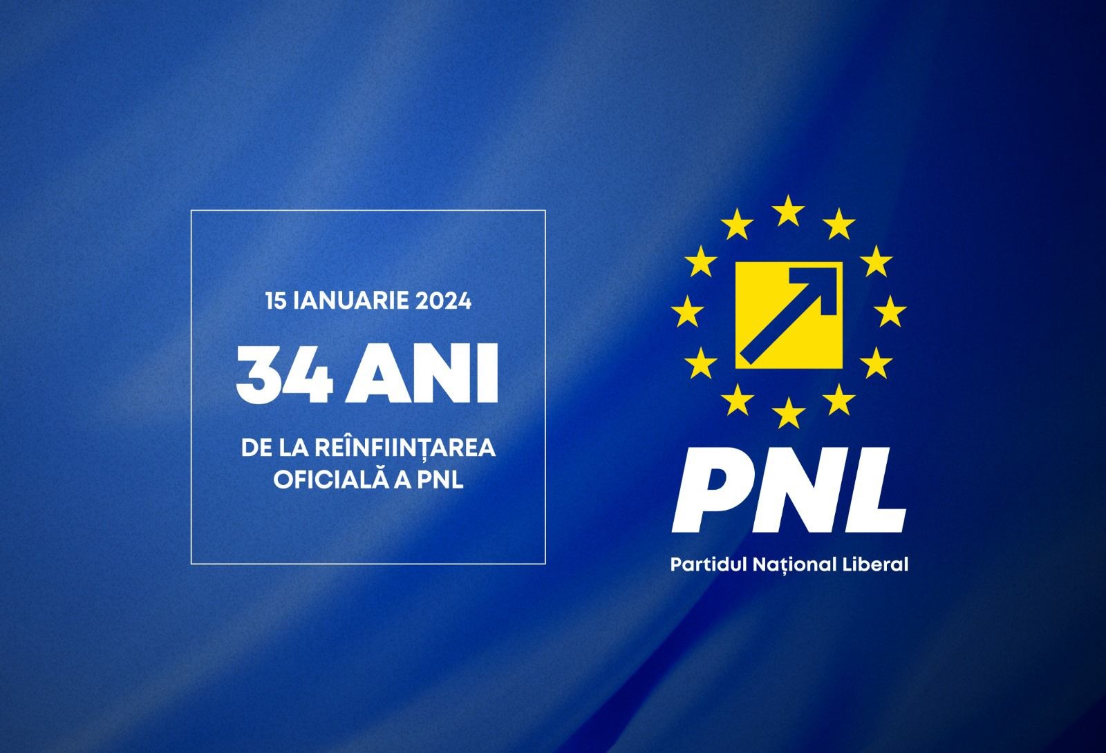 Astăzi aniversăm 34 de ani de la reînființarea PNL