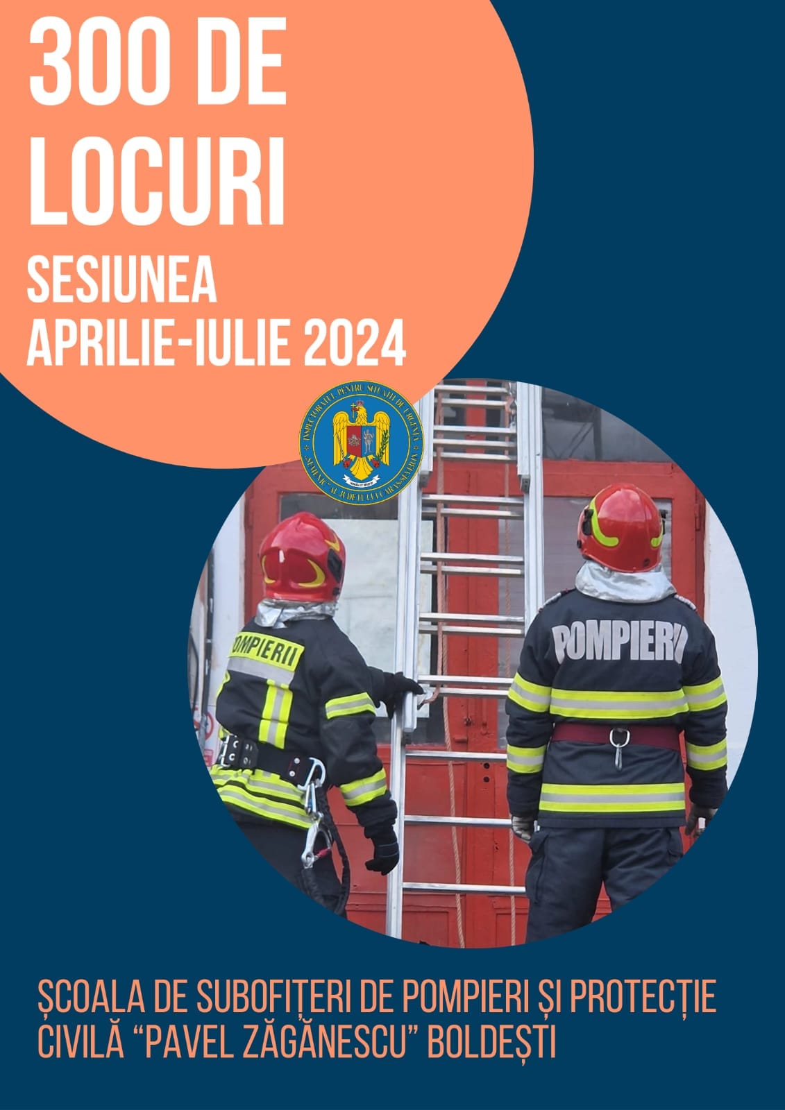 300 de locuri scoase la concurs la Școala de Subofițeri de Pompieri și Protecție Civilă