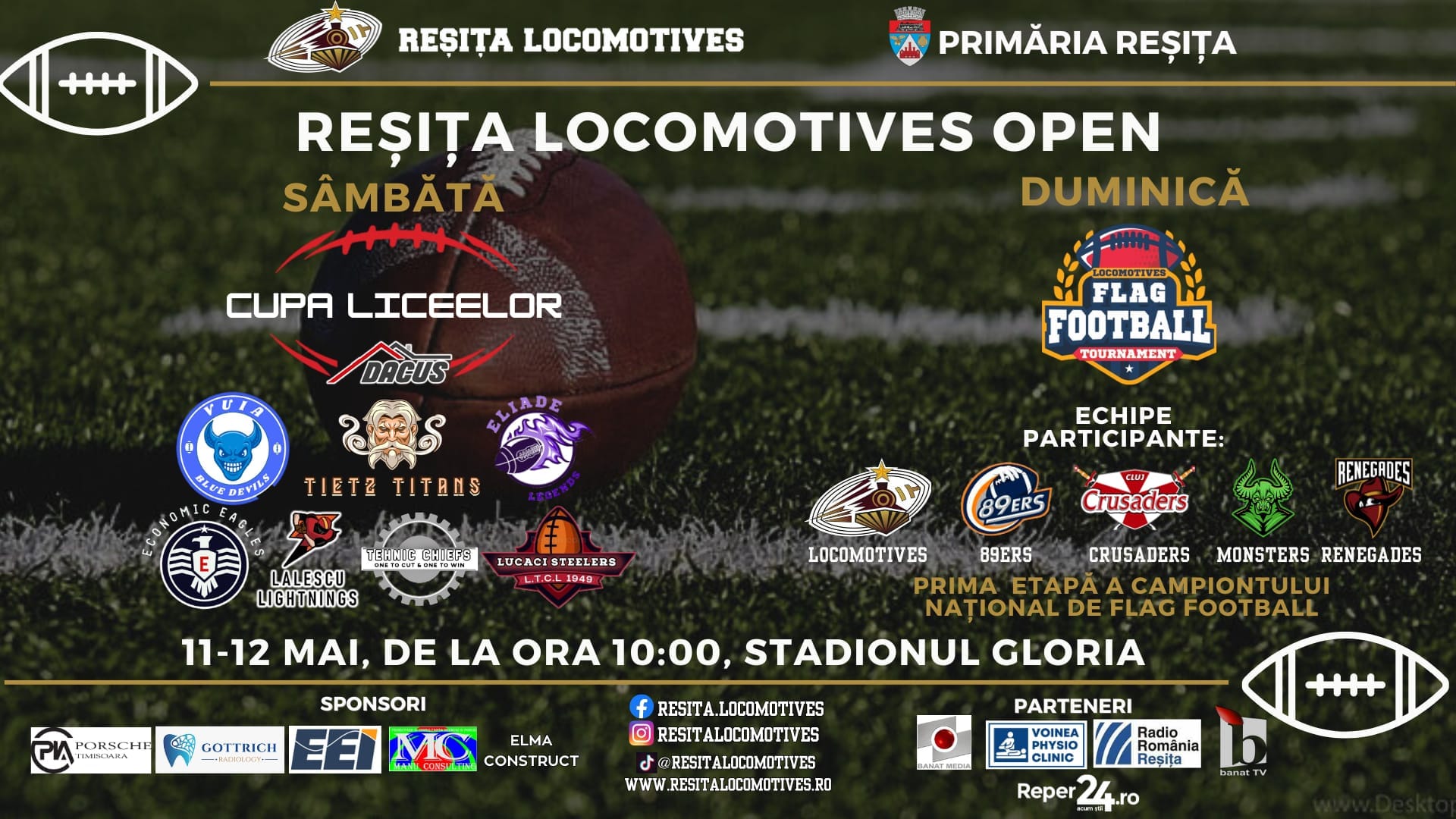 Prima competiție de Flag Football între licee din România a avut loc la Reșița!