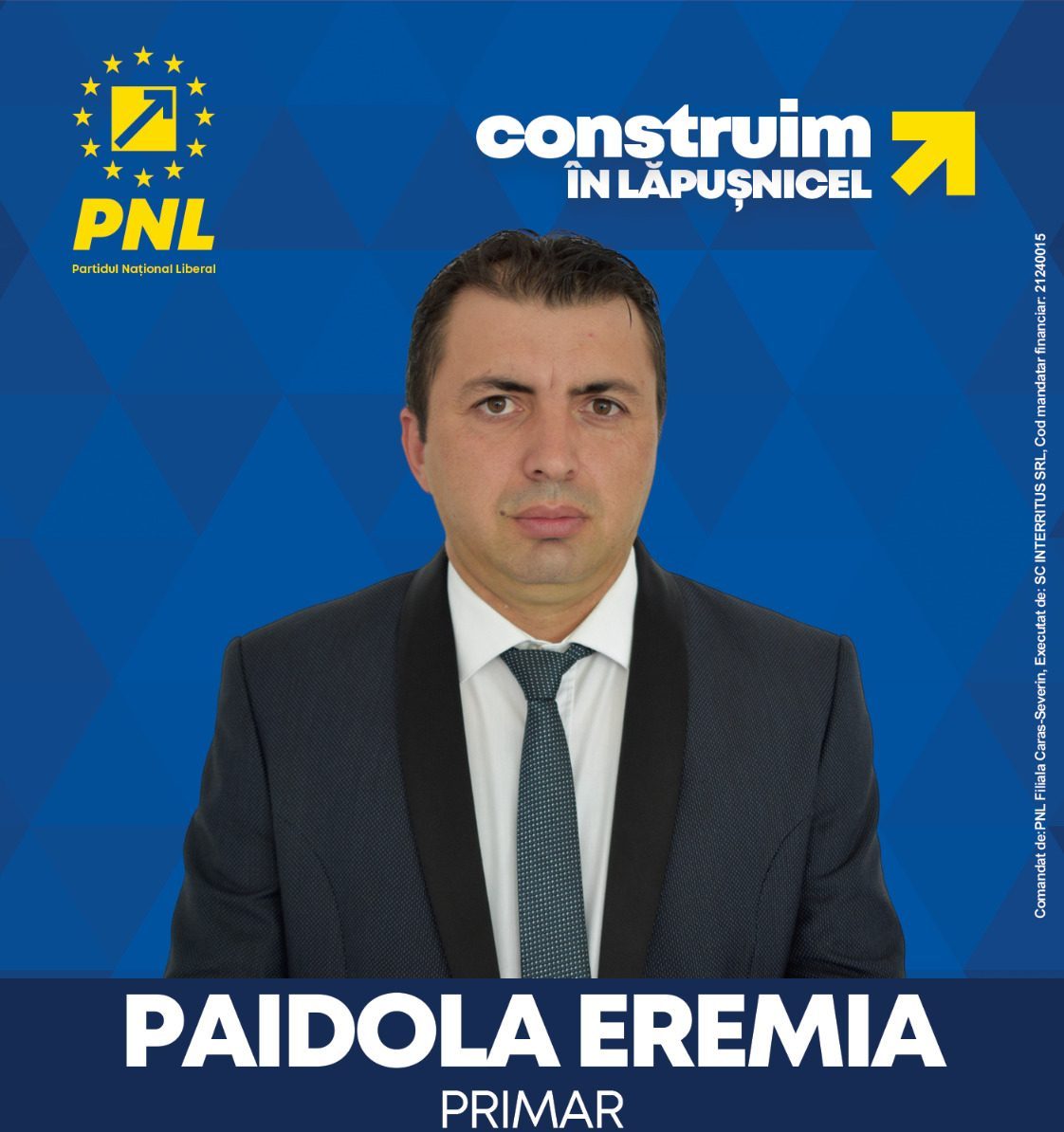 Profil de candidat: PAIDOLA EREMIA – primar Lăpușnicel