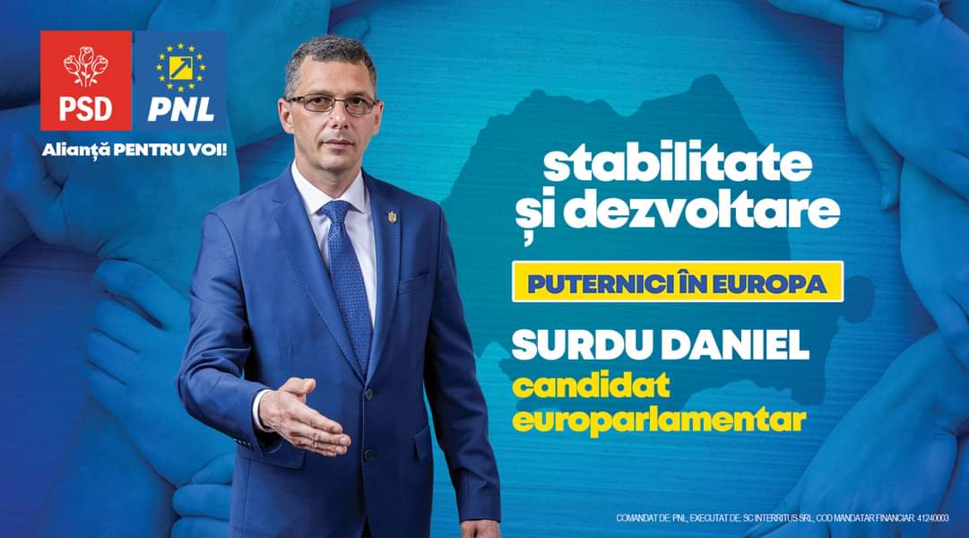 Daniel George Surdu: „Vă rog să mergeți la vot și să îmi acordați încrederea voastră, pentru a construi împreună o Românie puternică și prosperă, unde fiecare voce este ascultată și respectată!”