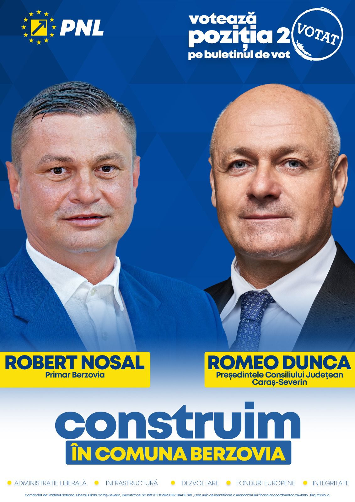 Robert Nosal dezvoltă Berzovia!