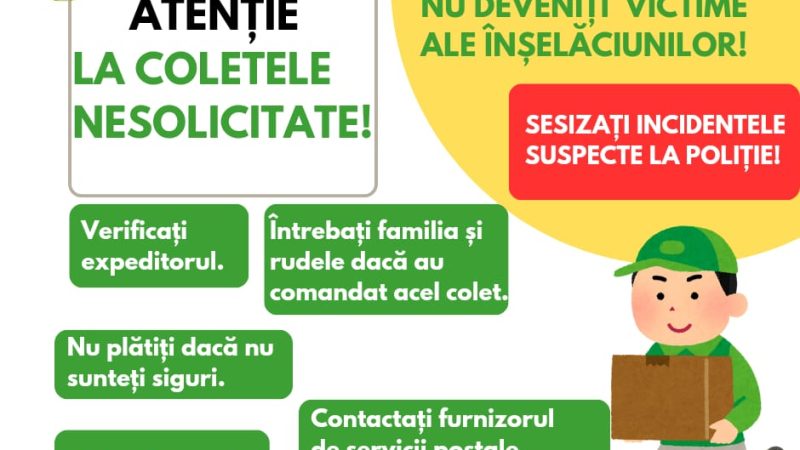 O nouă metodă de înșelăciune: „Coletul!” Nu plătiți pentru colete nesolicitate!