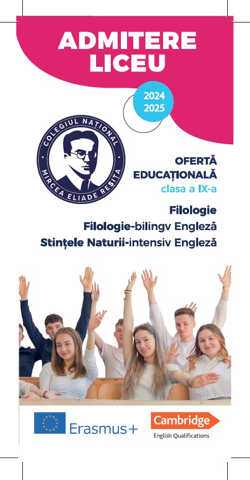 Colegiul Naţional Mircea Eliade Reșița - Liceul unde performezi sigur!