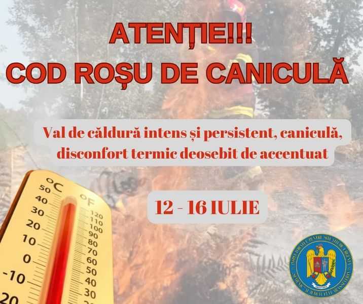 Caraș-Severinul este sub cod ROȘU de caniculă!