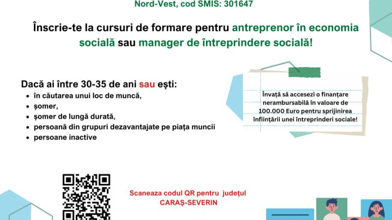 Societatea Națională de Cruce Roșie din România oferă posibilitatea de înscriere la cursuri de formare profesională