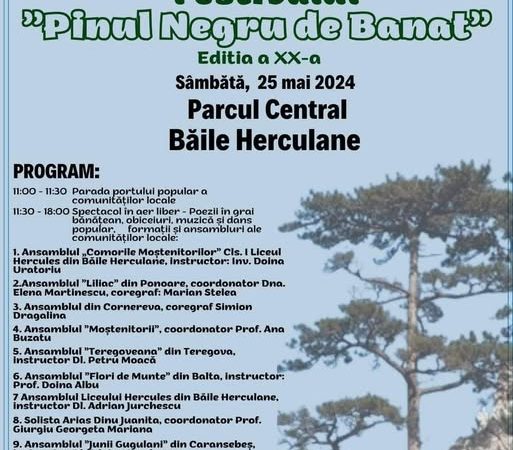 Cea de-a XX-a ediție a tradiționalului festival de pe Valea Cernei are loc pe 25 mai!